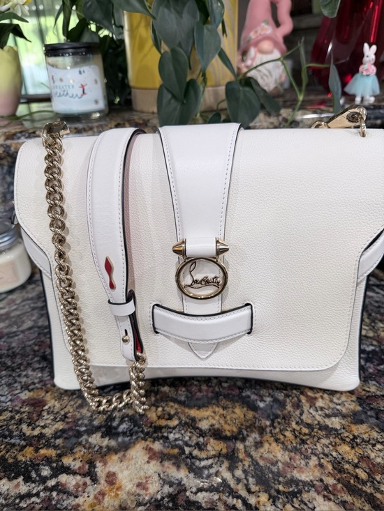 Christian Louboutin Handbags - Christian Louboutin White Leather Roubylou Shoulder Bag with 2 straps